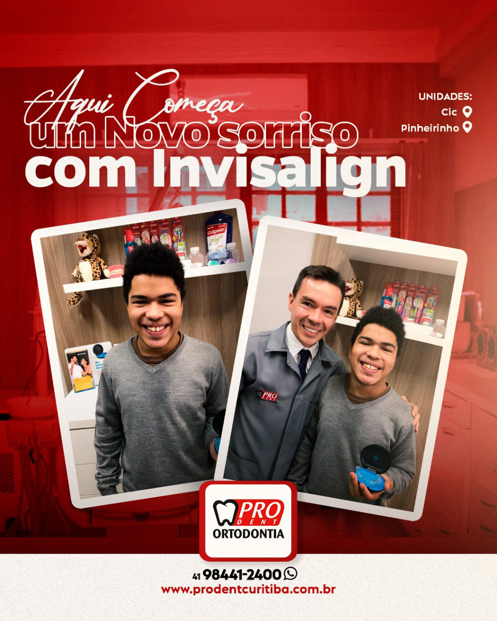 Antes e depois Invisalign